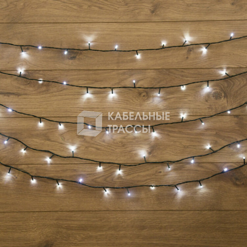 Гирлянда «Твинкл-Лайт» 20 м, темно-зеленый ПВХ, 160 LED, цвет белый | 303-115 | NEON-NIGHT