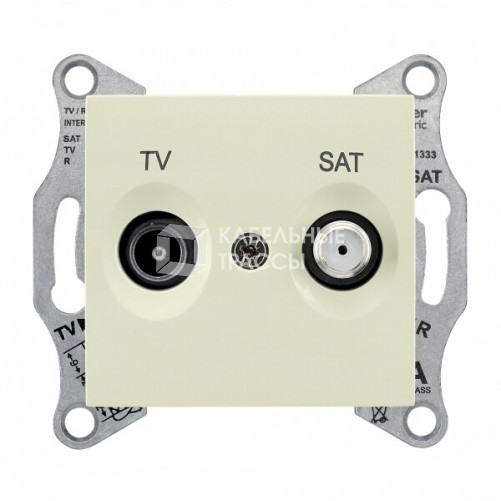 Sedna Бежевый Розетка TV/SAT оконечная 1dB | SDN3401647 | Schneider Electric