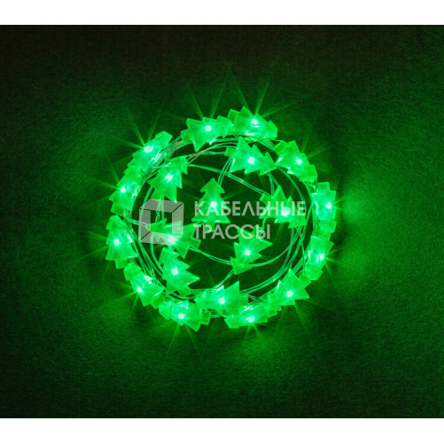 Гирлянда световая NGF-DM002-20G-2AA-зеленые ёлочки | 14050 | Navigator