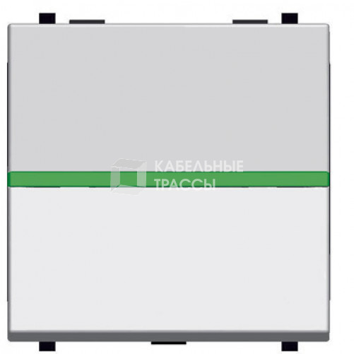 ABB Zenit Альп. белый Выключатель с индикацией (2 мод) | N2201.5 BL | 2CLA220150N1101 | ABB
