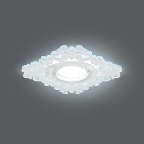 Светильник точечный встраиваемый Backlight BL130 Квадрат/узор. Белый, Gu5.3, 3W, LED 4000K | BL130 | Gauss