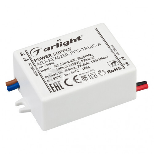 Блок питания ARJ-KE40250-PFC-TRIAC-A (10W, 250mA) | 028780 | Arlight