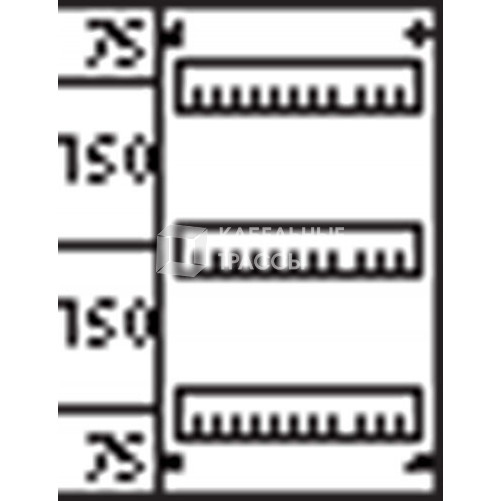 Пластрон глухой 1ряд/3 рейки - 150мм | AG213 | ABB
