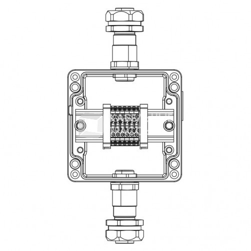 Взрывозащищенная клеммная коробка из алюминия TBE-A-12-(6xCBC.2)-1xKAEPM2MHK-20(A)-1xKAEPM2MHK-20(C)1Ex e IIC Т5 Gb / Ex tb IIICT95°C Db IP66 | 1201.1
